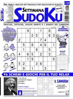 Settimana Sudoku – 6 Dicembre 2024
