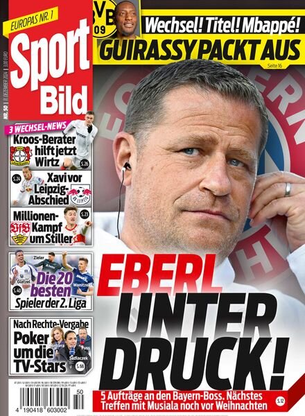 Sport Bild – 11 Dezember 2024 Cover