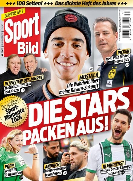 Sport Bild – 18 Dezember 2024 Cover