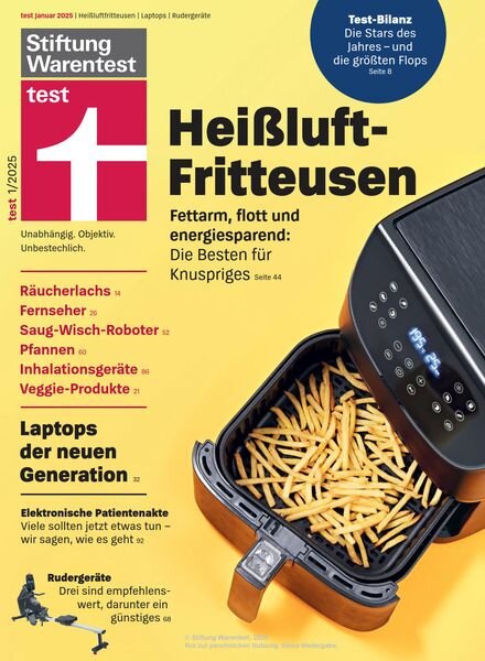 Stiftung Warentest Test Magazin – Januar 2025 Cover