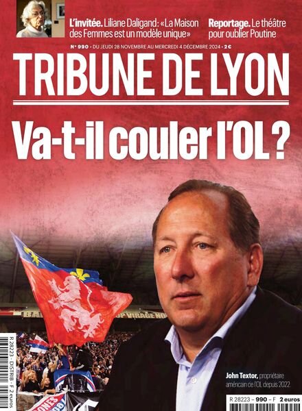 Tribune de Lyon – 28 Novembre 2024 Cover