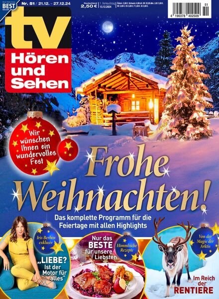 TV Horen und Sehen – 13 Dezember 2024 Cover