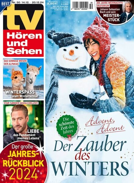 TV Horen und Sehen – 6 Dezember 2024 Cover