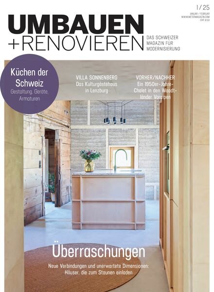 Umbauen + Renovieren – Januar 2025 Cover