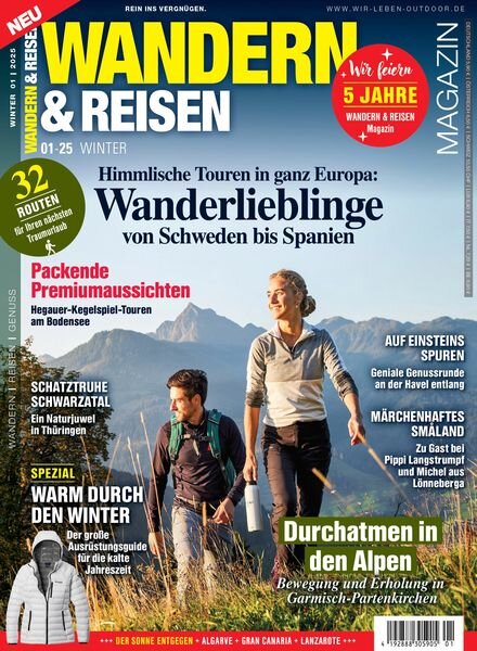 Wandern & Reisen – Januar 2025 Cover