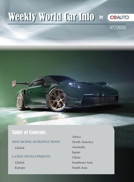 Weekly World Car Info – 30 November 2024 Cover