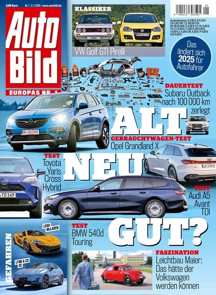 Auto Bild Germany – 2 Januar 2025 Cover