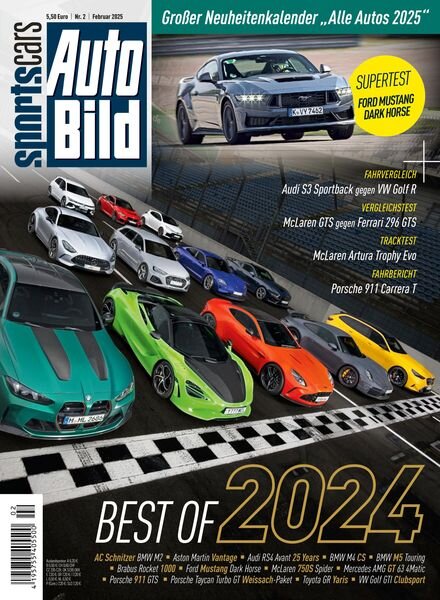 Auto Bild Sportscars – Februar 2025 Cover