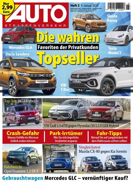 Auto Strassenverkehr – 8 Januar 2025 Cover