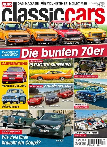 Auto Zeitung Classic Cars – Februar 2025 Cover