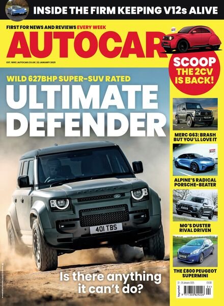 Autocar UK – 22 January 2025 Cover
