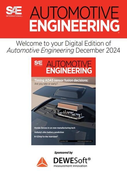 Automotive Engineering – December 2024 Cover