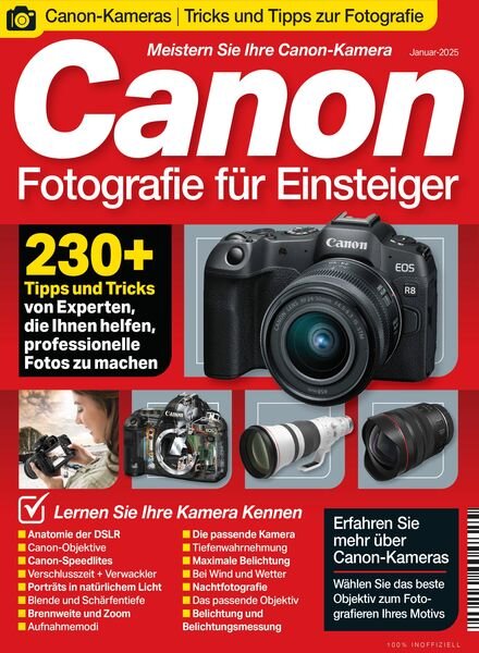 Canon-Fotografie fur Einsteiger – Januar 2025 Cover