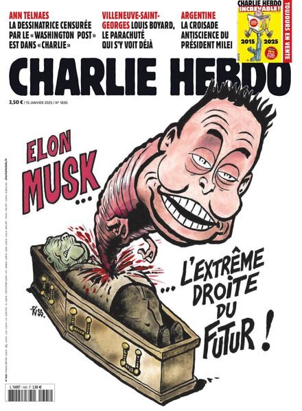 Charlie Hebdo – 15 Janvier 2025 Cover