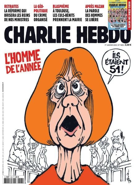 Charlie Hebdo – 1er Janvier 2025 Cover