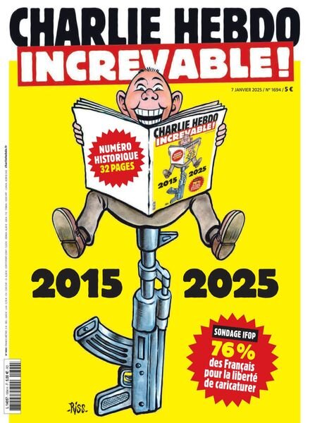 Charlie Hebdo – 7 Janvier 2025 Cover