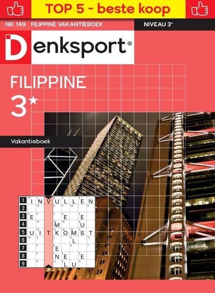 Denksport Filippine 3 Vakantieboek – 9 Januari 2025 Cover