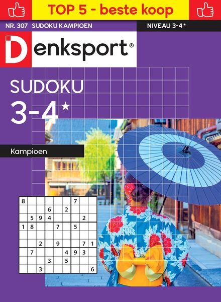 Denksport Sudoku 3-4 kampioen – 9 Januari 2025 Cover