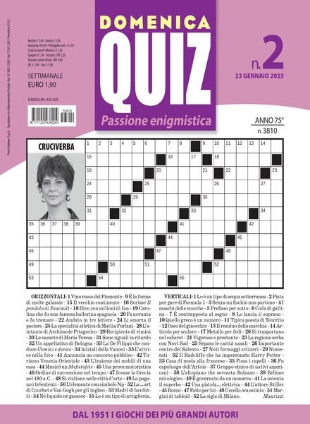 Domenica Quiz – 23 Gennaio 2025 Cover