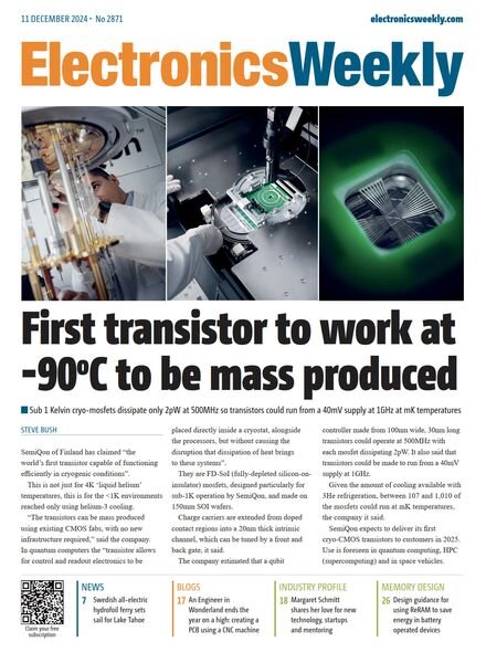 Electronics Weekly – 11 December 2024 Cover