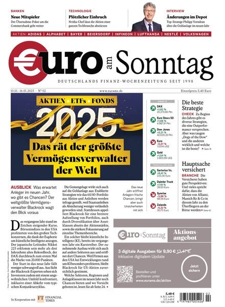 Euro am Sonntag – 10 Januar 2025 Cover