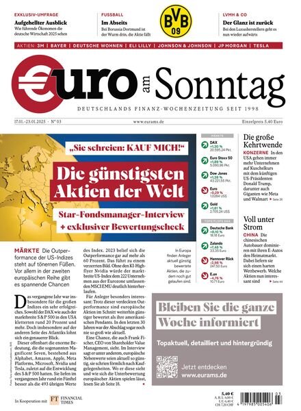 Euro am Sonntag – 17 Januar 2025 Cover