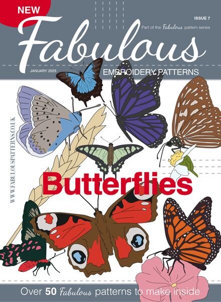 Fabulous Embroidery Patterns – January 2025 Cover