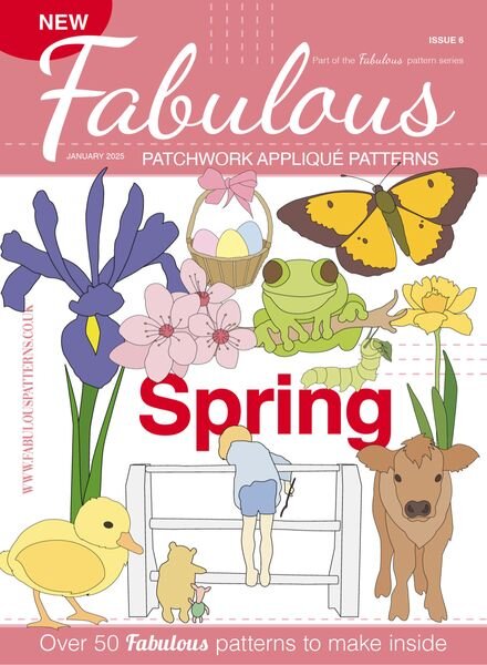 Fabulous Patchwork Applique Patterns – January 2025 Cover