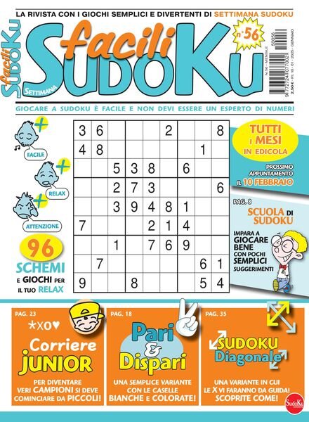 Facili Sudoku – Gennaio 2025 Cover