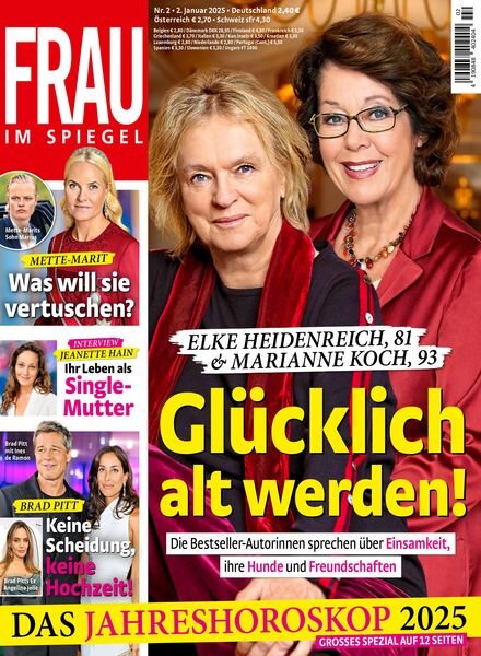 Frau im Spiegel – 2 Januar 2025 Cover