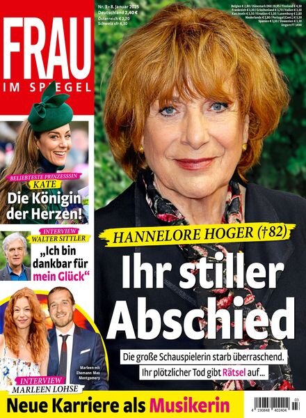 Frau im Spiegel – 8 Januar 2025 Cover