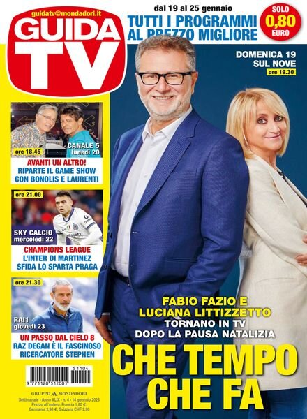 GuidaTV – 14 Gennaio 2025 Cover