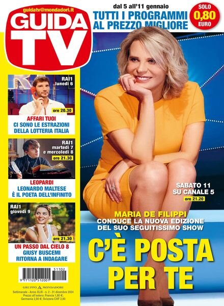 GuidaTV – 31 Dicembre 2024 Cover