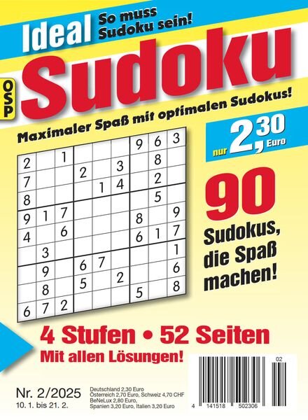 Ideal Sudoku – Nr 2 2025 Cover