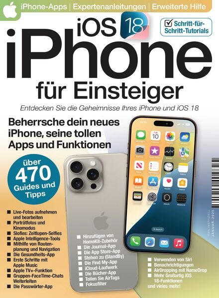 iPhone fur Einsteiger – Januar 2025 Cover