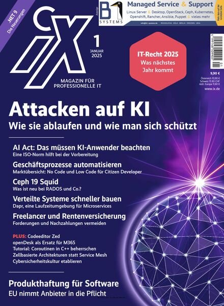 iX – Magazin fur professionelle IT – Januar 2025 Cover