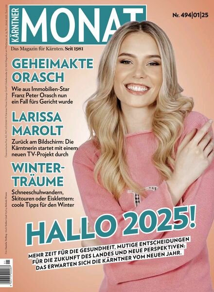 Karntner Monat – Januar 2025 Cover