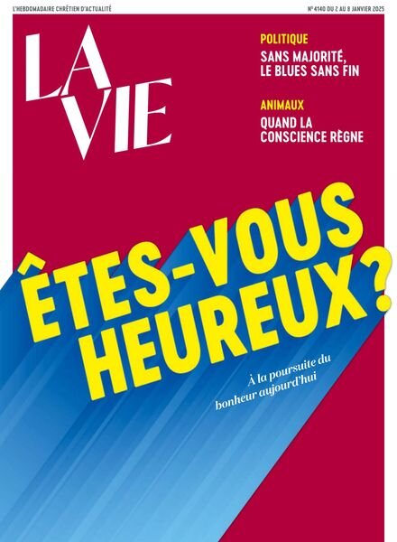 La Vie – Janvier 2025 Cover