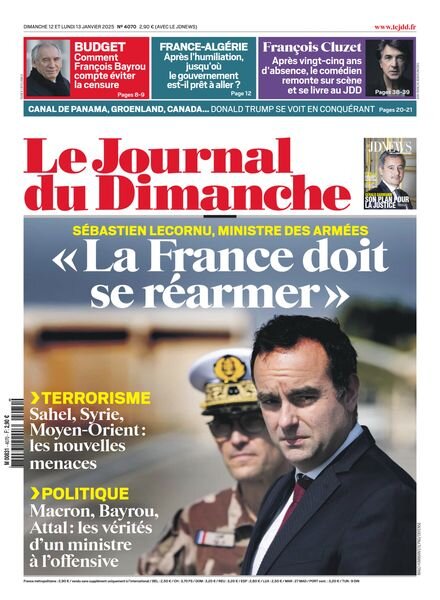 Le Journal du dimanche – 12 Janvier 2025 Cover