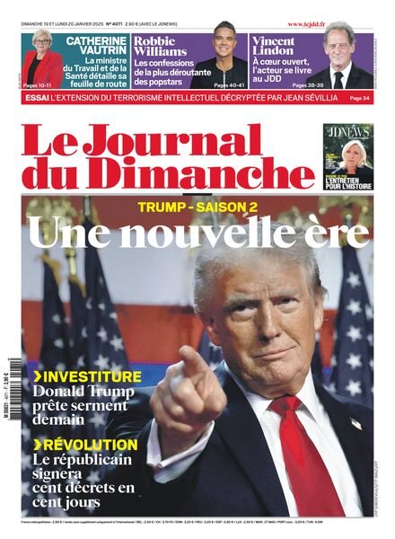 Le Journal du dimanche – 21 Janvier 2025 Cover