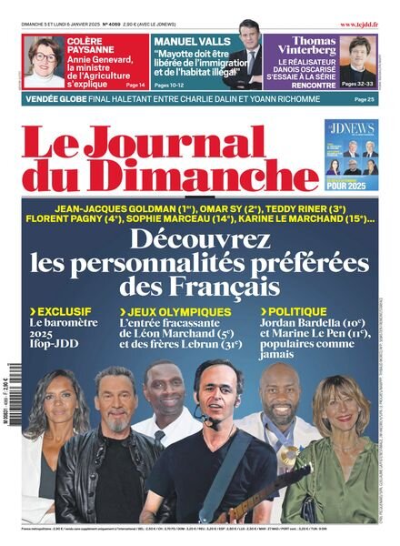 Le Journal du dimanche – 7 Janvier 2025 Cover