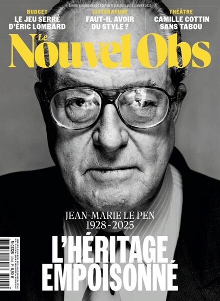 Le Nouvel Obs – 9 Janvier 2025 Cover