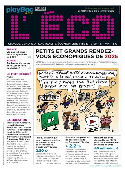 L’eCO – 3 Janvier 2025 Cover