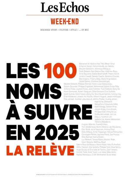 Les Echos Week-end – 3 Janvier 2025 Cover