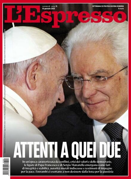 L’Espresso – 10 Gennaio 2025 Cover