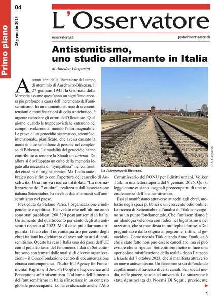 L’Osservatore – 25 Gennaio 2025 Cover