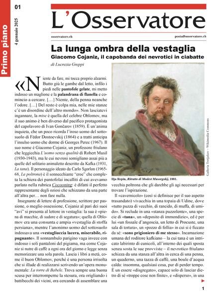 L’Osservatore – 4 Gennaio 2025 Cover