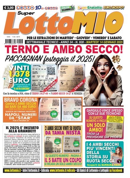 Lottomio del Giovedi – 14 Gennaio 2025 Cover