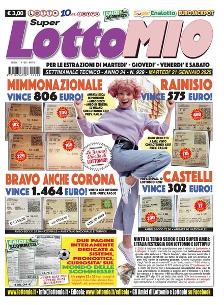 Lottomio del Giovedi – 21 Gennaio 2025 Cover