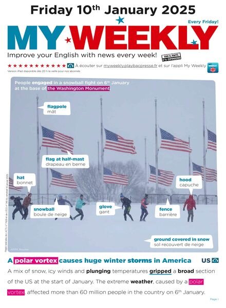 My Weekly fr – 10 Janvier 2025 Cover